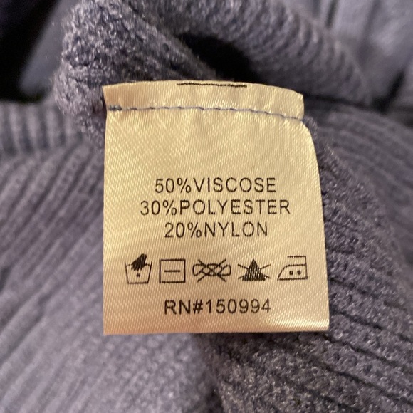 XL Belldini blue sexy shoulder sweater with cowl neck - NWT - Picture 6 of 7